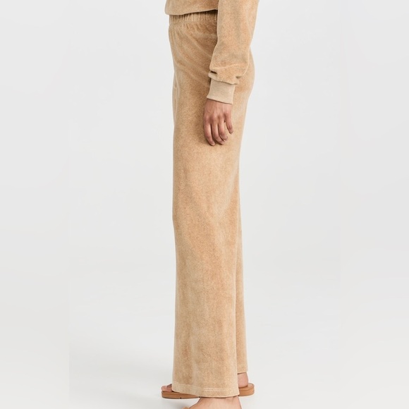 Lands End Tan Starfish Corded Velour Pants Elastic Waist Soft Flare Stretch XS - Picture 2 of 11